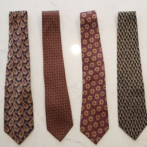 Burberrys of London Ties, set of 4 Silk Ties.